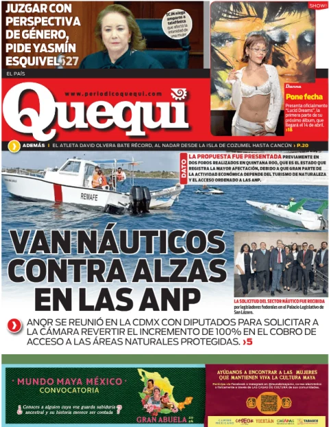 Portada de Quequi (contraportada) del jueves, 9 de abril de 2026