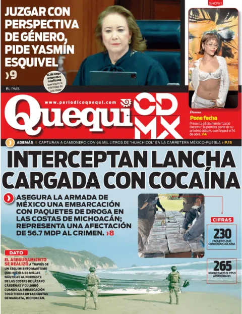 Portada de Quequi CDMX (contraportada) del jueves, 9 de abril de 2026