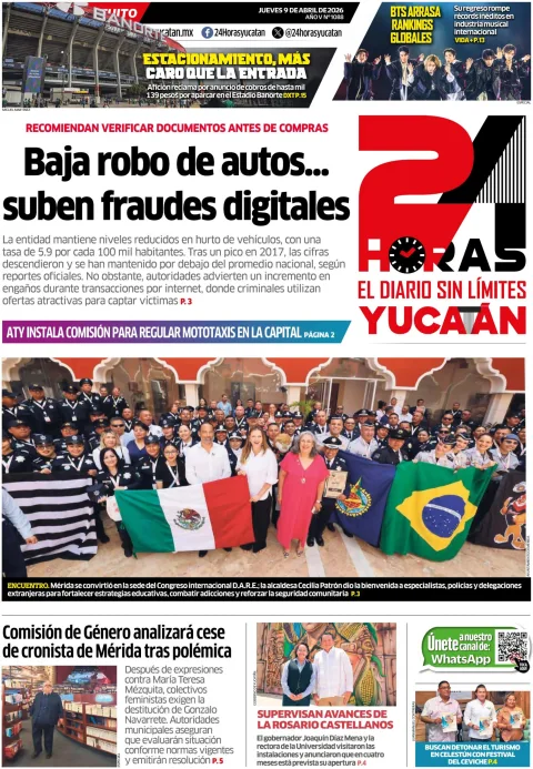 Portada de 24 Horas Yucatan del 2026-04-09