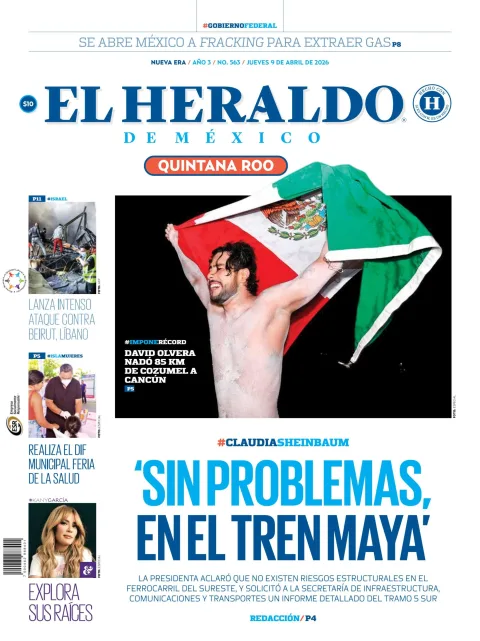 Portada de El Heraldo de Mexico - Quintana Roo