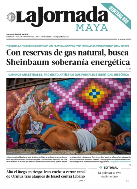 Portada de La Jornada Maya Quintana Roo del jueves, 9 de abril de 2026