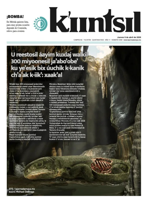 Portada de La Jornada - Kiintsil del jueves, 9 de abril de 2026