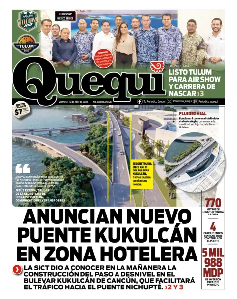 Portada de Quequi del viernes, 10 de abril de 2026