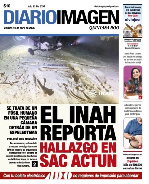 Portada de Diario Imagen Quintana Roo del viernes, 10 de abril de 2026