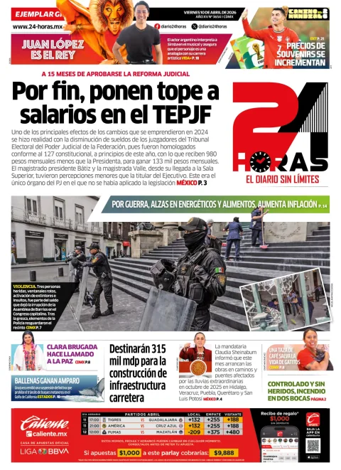 Portada de 24 Horas
