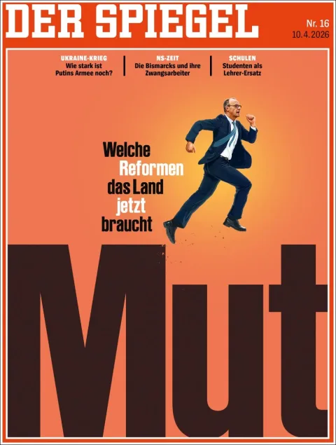Portada de Der Spiegel del viernes, 10 de abril de 2026