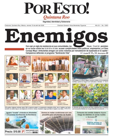 Portada de Por Esto (quintana Roo Chetumal)
