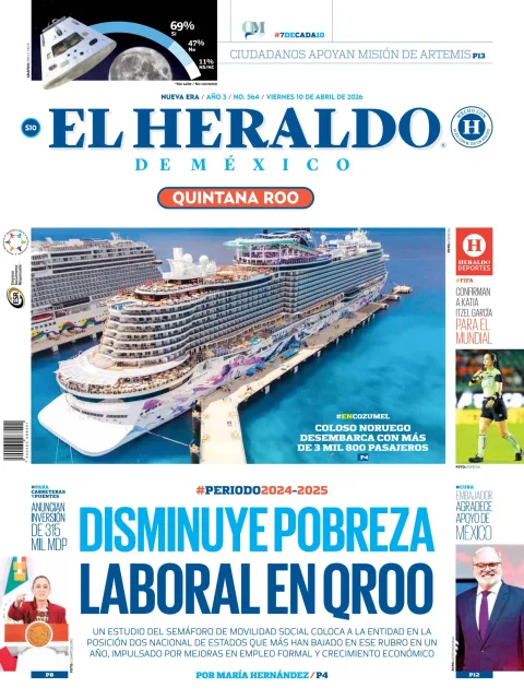 Portada de El Heraldo de Mexico - Quintana Roo