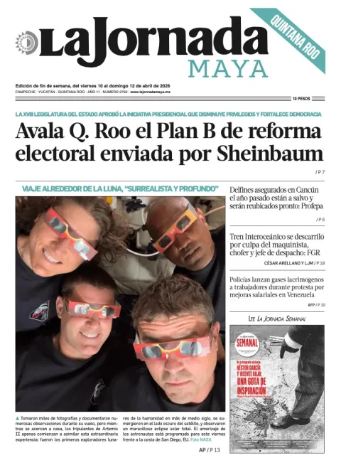 Portada de La Jornada Maya Quintana Roo del viernes, 10 de abril de 2026