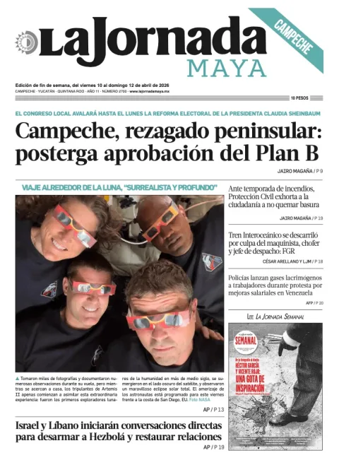 Portada de La Jornada Maya Campeche del viernes, 10 de abril de 2026