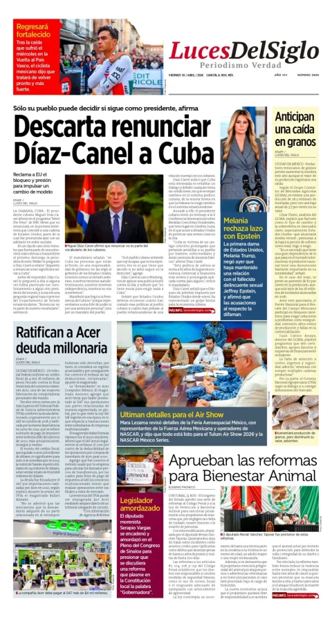 Portada de Luces del Siglo