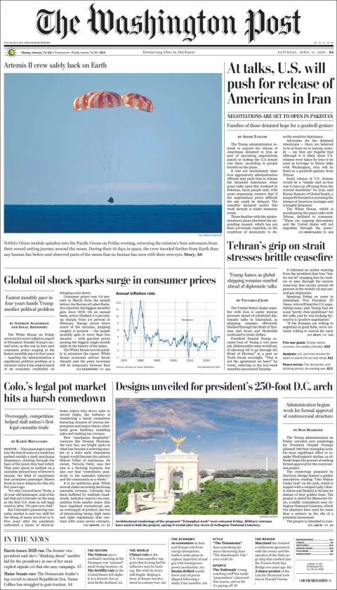 Portada de The Washington Post