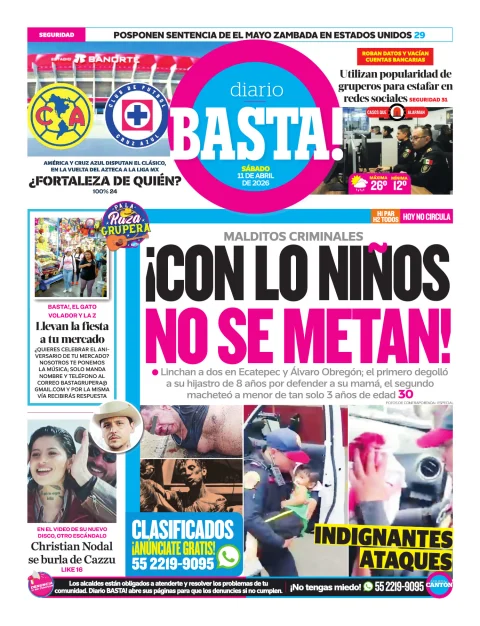Portada de Basta! (contraportada)