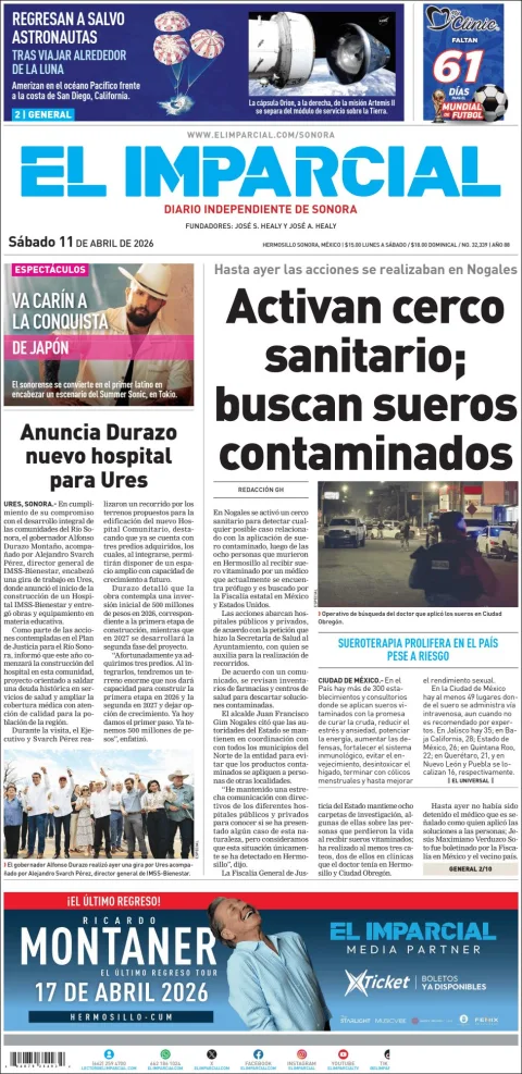 Portada de El Imparcial