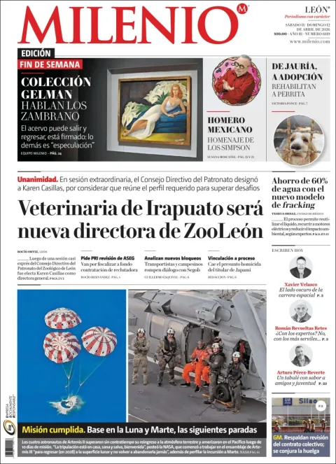 Portada de Milenio Leon del sábado, 11 de abril de 2026