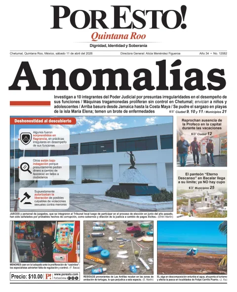 Portada de Por Esto (quintana Roo Chetumal)
