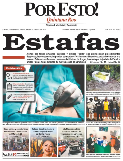Portada de Por Esto (quintana Roo Cancun) del 2026-04-11