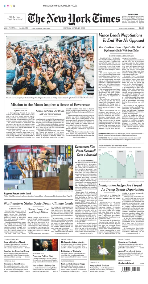 Portada de The New York Times (national)