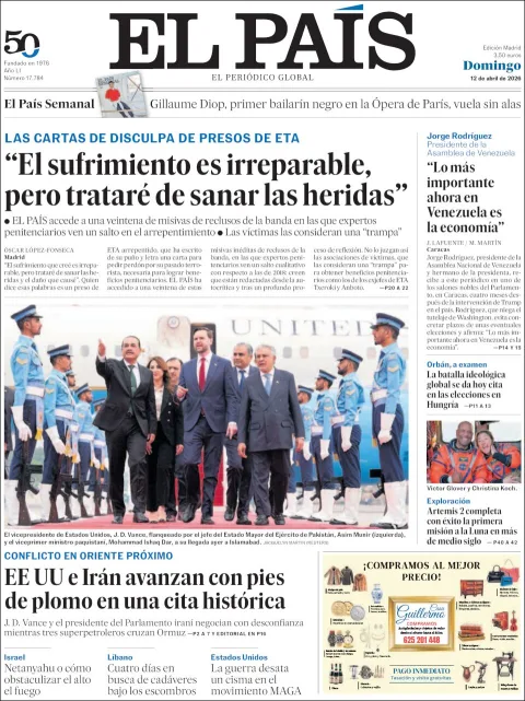 Portada de El Pais