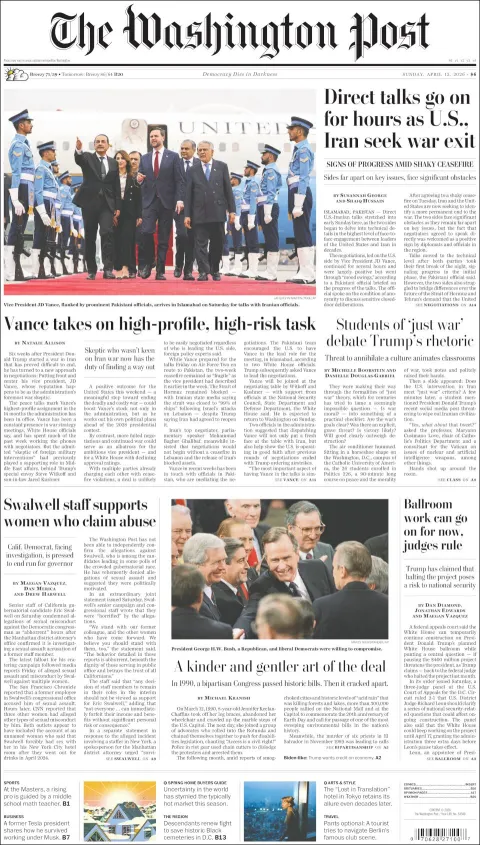 Portada de The Washington Post