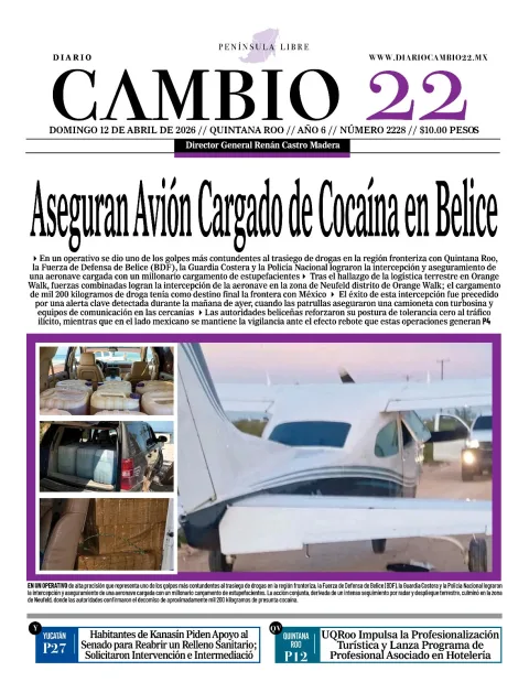 Portada de Diario Cambio 22 (portada)