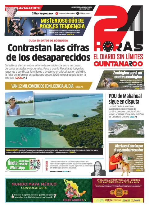 Portada de 24 Horas Quintana Roo