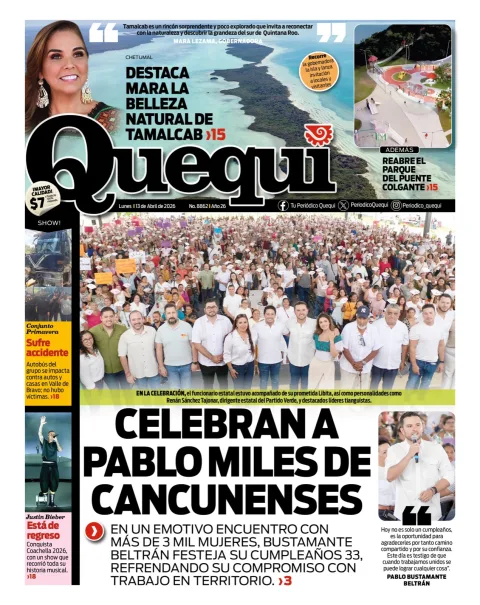 Portada de Quequi del lunes, 13 de abril de 2026