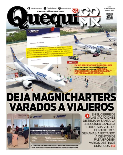 Portada de Quequi CDMX del lunes, 13 de abril de 2026