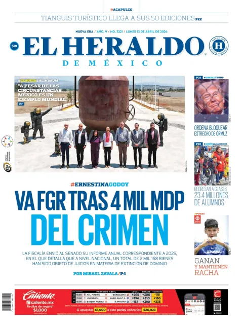 Portada de El Heraldo de Mexico