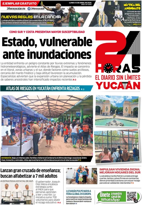 Portada de 24 Horas Yucatan del 2026-04-13