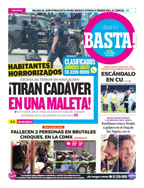 Portada de Basta! (contraportada)