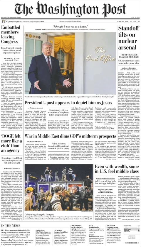 Portada de The Washington Post