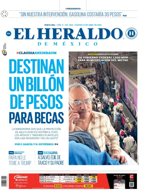 Portada de El Heraldo de Mexico