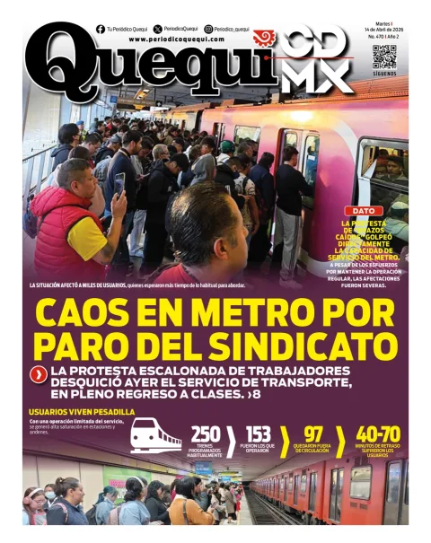 Portada de Quequi CDMX del martes, 14 de abril de 2026