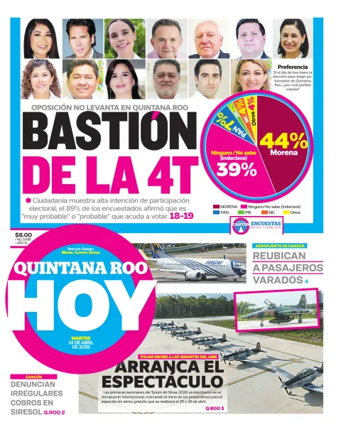 Portada de Quintana Roo Hoy (portada)