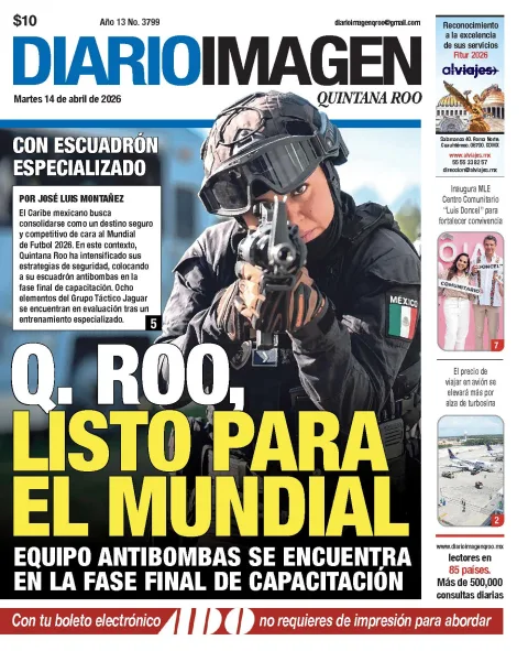 Portada de Diario Imagen Quintana Roo