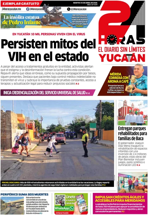 Portada de 24 Horas Yucatan del 2026-04-14