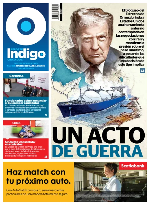 Portada de Reporte Indigo Guadalajara del martes, 14 de abril de 2026