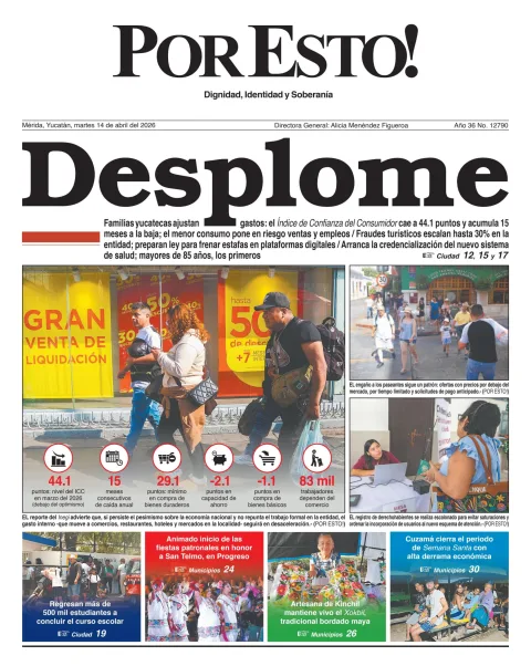 Portada de Por Esto (merida, Yucatan) del 2026-04-14