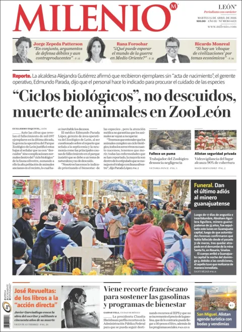 Portada de Milenio Leon del martes, 14 de abril de 2026