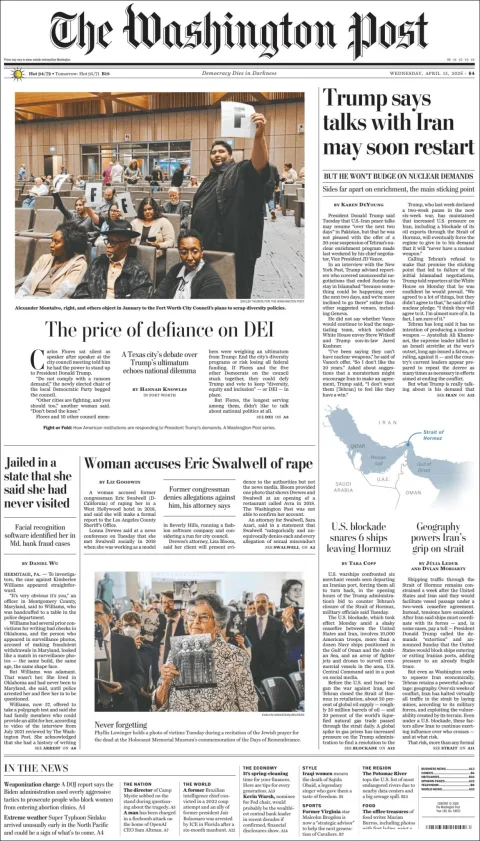 Portada de The Washington Post