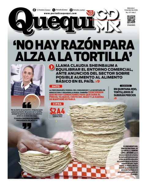 Portada de Quequi CDMX del miércoles, 15 de abril de 2026