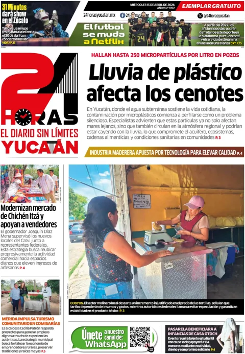 Portada de 24 Horas Yucatan del 2026-04-15
