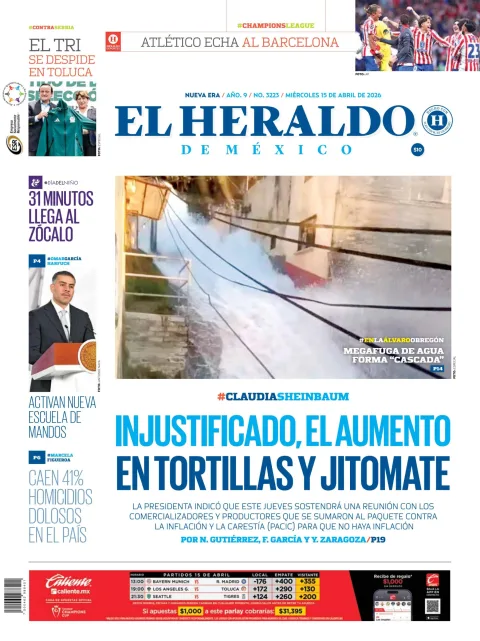 Portada de El Heraldo de Mexico