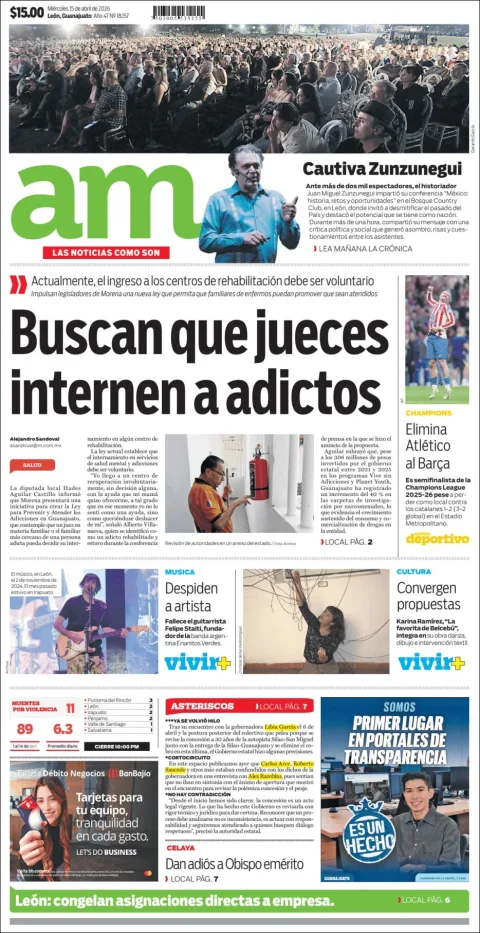 Portada de Am Corredor Industrial del miércoles, 15 de abril de 2026