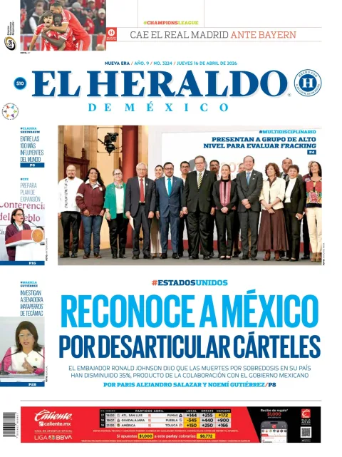 Portada de El Heraldo de Mexico