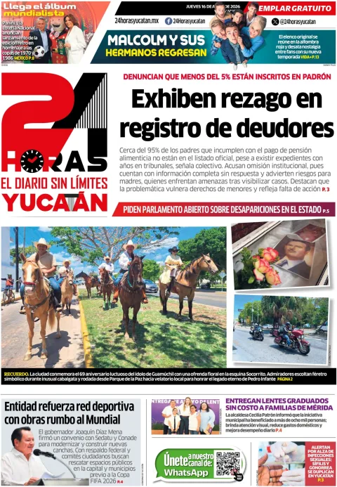 Portada de 24 Horas Yucatan del 2026-04-16