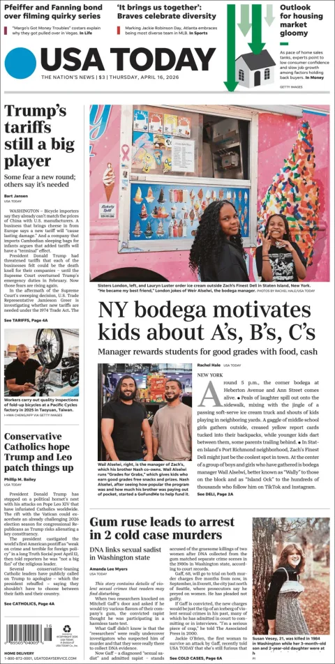 Portada de Usa Today