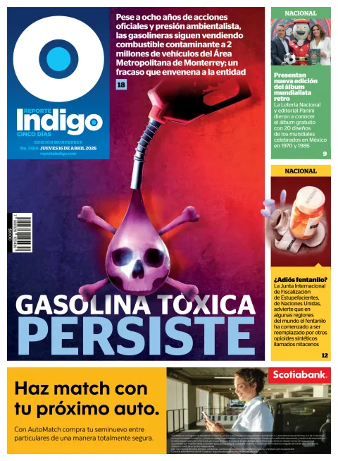 Portada de Reporte Indigo Monterrey del jueves, 16 de abril de 2026