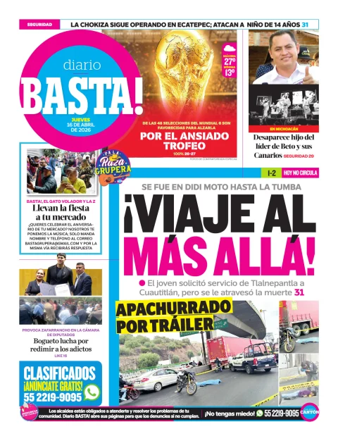 Portada de Basta! (contraportada)